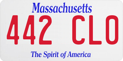 MA license plate 442CL0