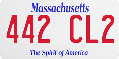 MA license plate 442CL2