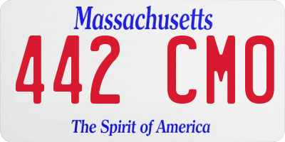 MA license plate 442CM0