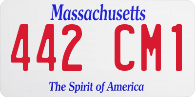 MA license plate 442CM1
