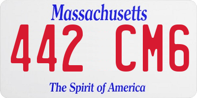MA license plate 442CM6