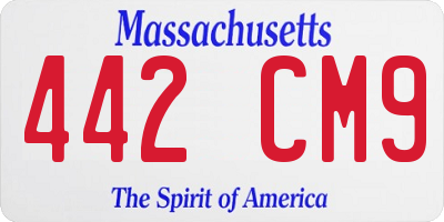 MA license plate 442CM9