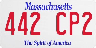 MA license plate 442CP2