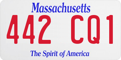 MA license plate 442CQ1