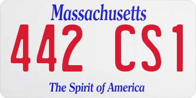 MA license plate 442CS1