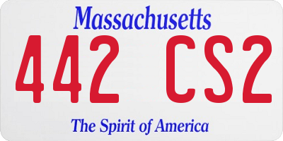 MA license plate 442CS2