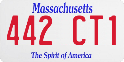 MA license plate 442CT1