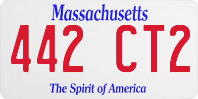 MA license plate 442CT2