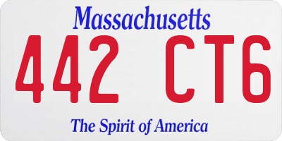 MA license plate 442CT6
