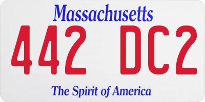 MA license plate 442DC2