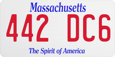 MA license plate 442DC6