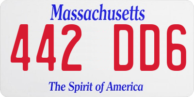 MA license plate 442DD6
