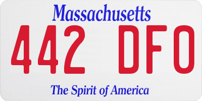 MA license plate 442DF0