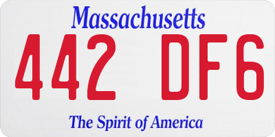 MA license plate 442DF6