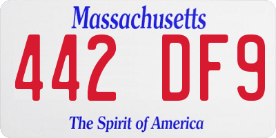 MA license plate 442DF9