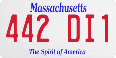MA license plate 442DI1