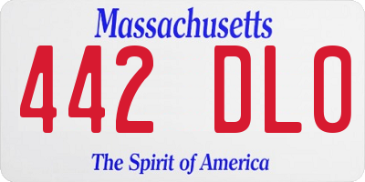 MA license plate 442DL0