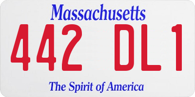 MA license plate 442DL1