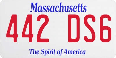 MA license plate 442DS6
