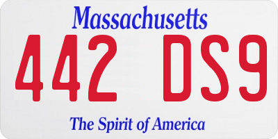 MA license plate 442DS9