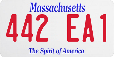 MA license plate 442EA1