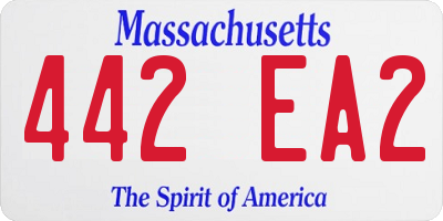 MA license plate 442EA2