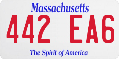 MA license plate 442EA6