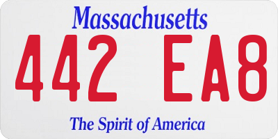 MA license plate 442EA8