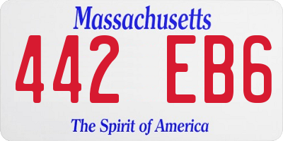 MA license plate 442EB6