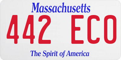 MA license plate 442EC0