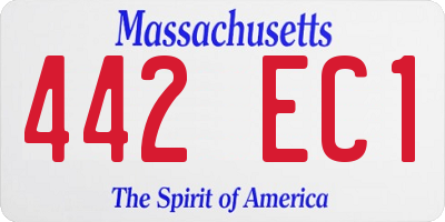 MA license plate 442EC1