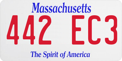 MA license plate 442EC3