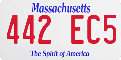 MA license plate 442EC5