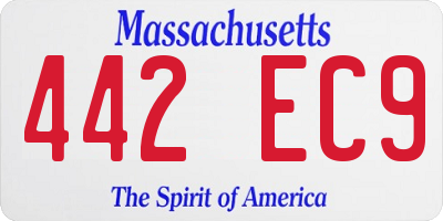MA license plate 442EC9