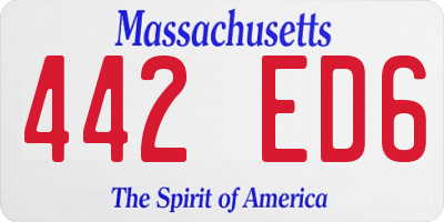 MA license plate 442ED6