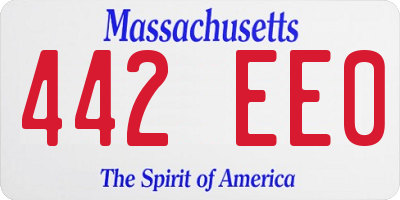 MA license plate 442EE0