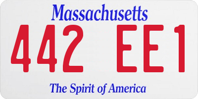 MA license plate 442EE1