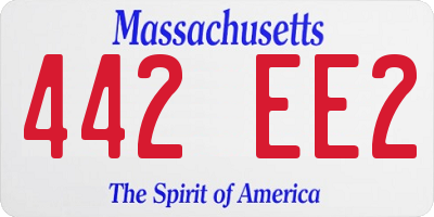 MA license plate 442EE2