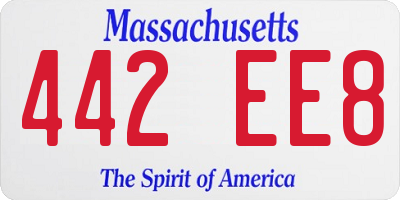MA license plate 442EE8