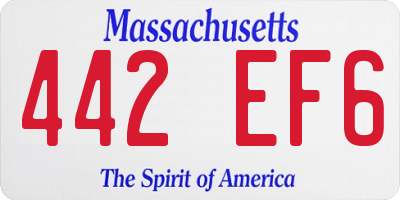 MA license plate 442EF6