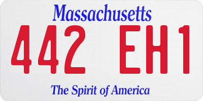 MA license plate 442EH1