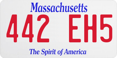 MA license plate 442EH5