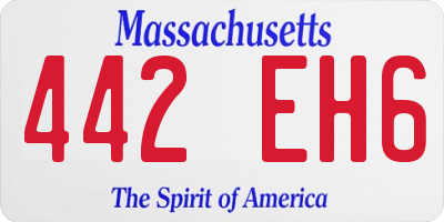 MA license plate 442EH6