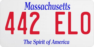 MA license plate 442EL0