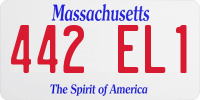 MA license plate 442EL1