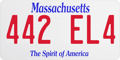 MA license plate 442EL4
