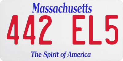 MA license plate 442EL5