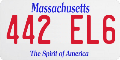MA license plate 442EL6