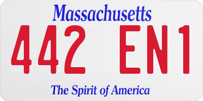 MA license plate 442EN1