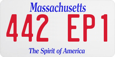 MA license plate 442EP1